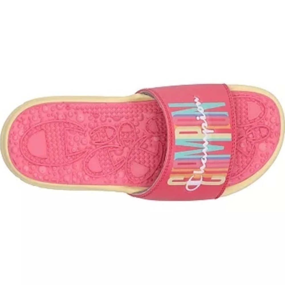 Champion Foundation Women's Slide Sandals Peach Yellow Size 10 Beach Vaca NEW‎ - Picture 4 of 9